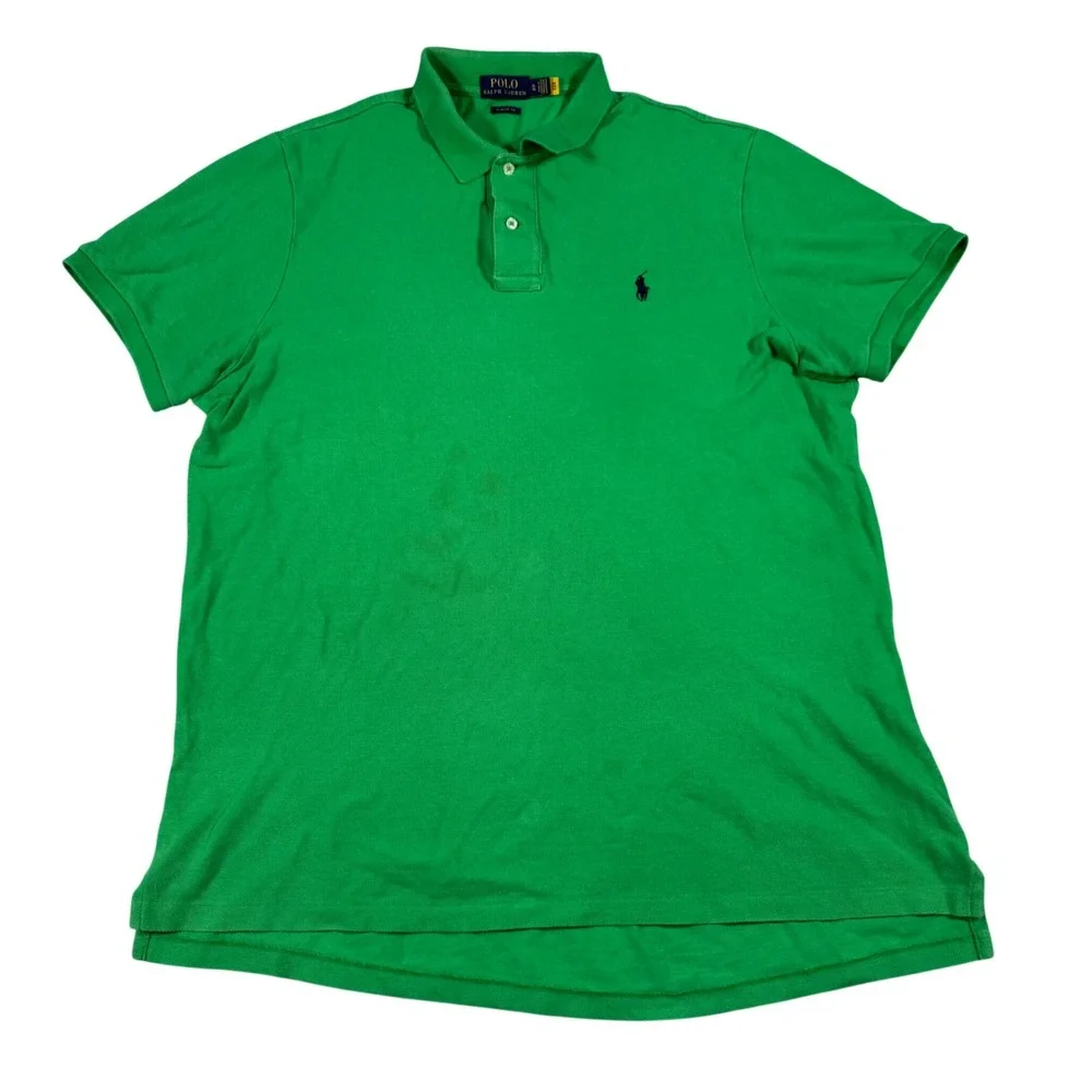 Polo Ralph Lauren Polo Shirt Mens XL Green Classic Fit Short Sleeve Pony Logo